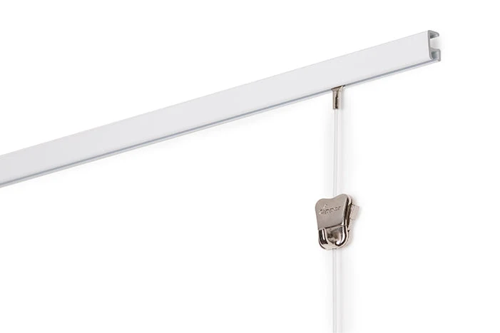 Komplettset: STAS Minirail 150cm - inkl. 2 Perlonseile von 150cm mit STAS Zipper
