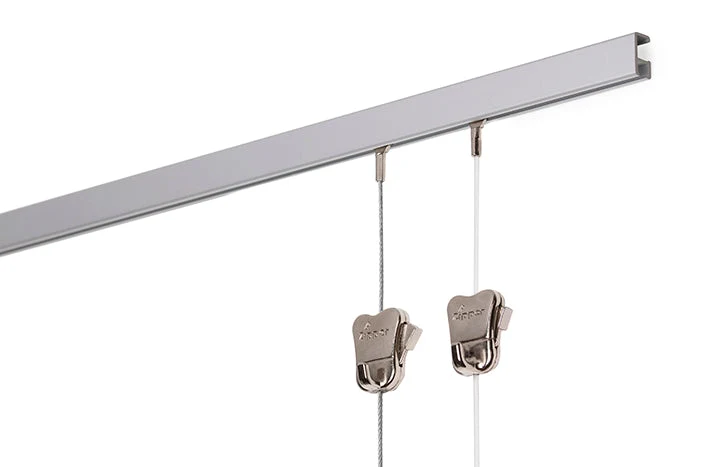 Komplettset: STAS Minirail 150cm - inkl. 2 Perlonseile von 150cm mit STAS Zipper