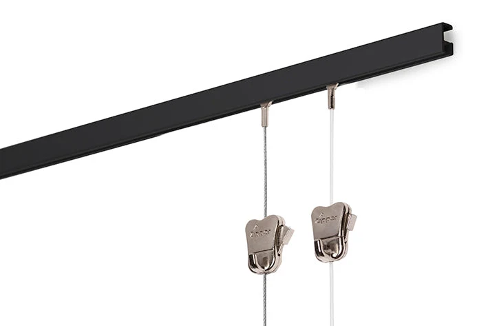 Komplettset: STAS Minirail 150cm - inkl. 2 Perlonseile von 150cm mit STAS Zipper