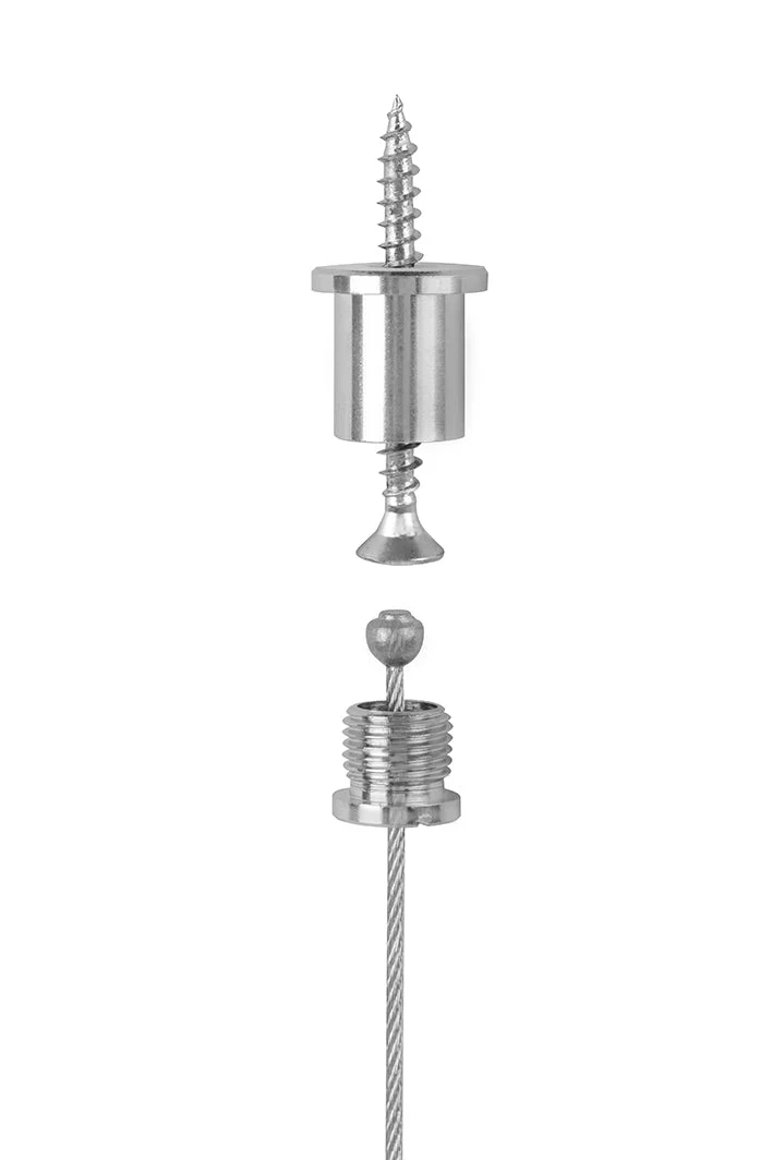 STAS Aufhängeset mit Plattenaufhänger Max. 4 mm (klein) und Deckenhalterung