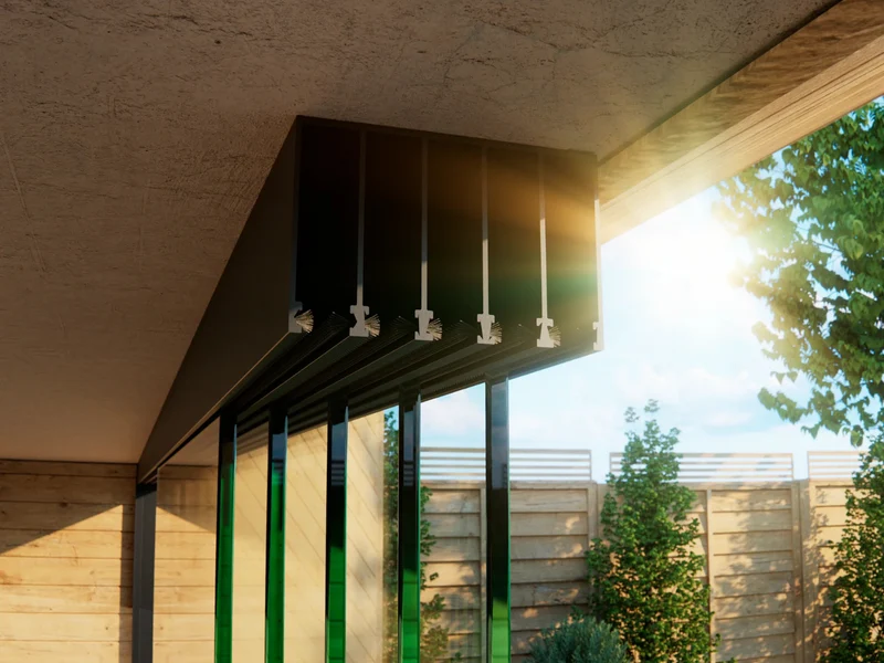 Glasschiebewand Breite von 480 cm bis 505 cm