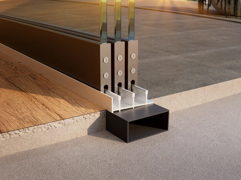 Glasschiebewand Breite bis zu 264 cm