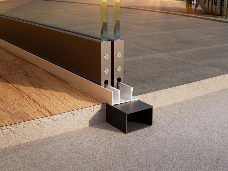 Glasschiebewand Breite von 194 cm bis 205 cm