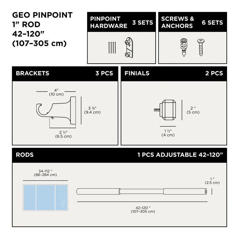 Geo Pinpoint Curtain Rod