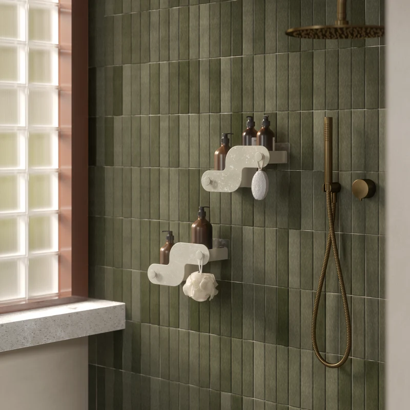 Nami Adhesive Shower Bins