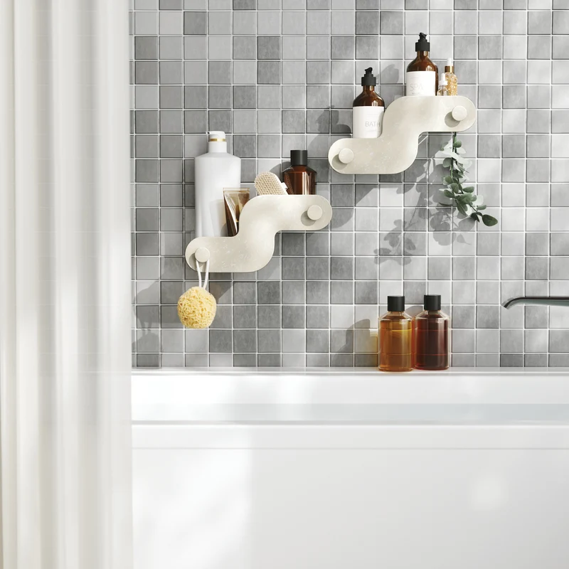 Nami Adhesive Shower Bins