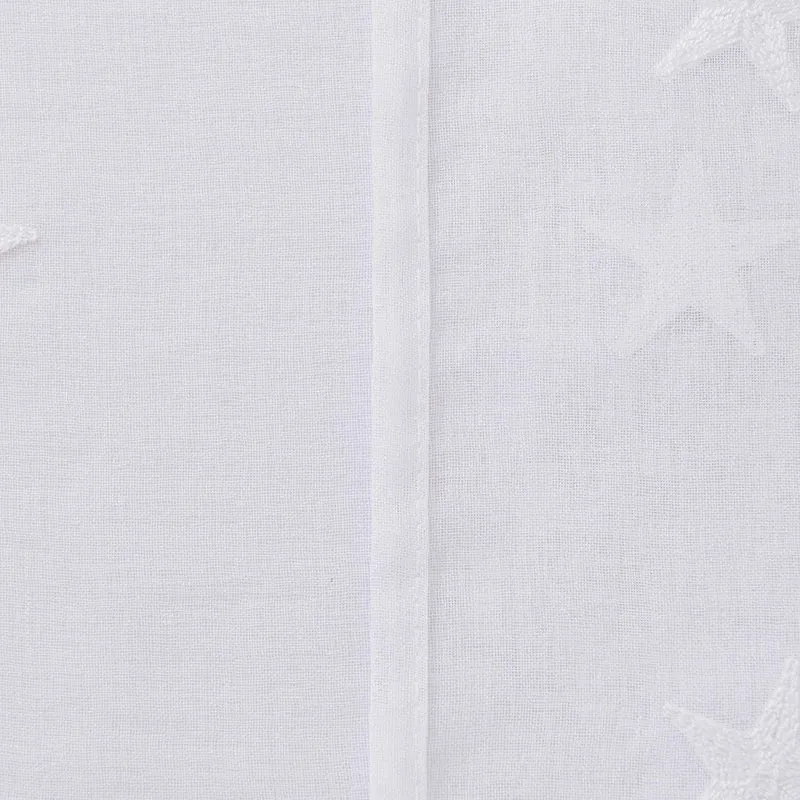 Deconovo Voile Vorhang Mit Ösen Gardinen Dekosachals Stern Mit Stickerei 2er Set