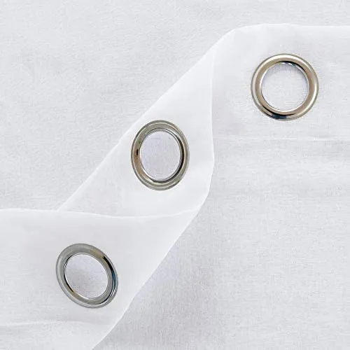 Deconovo Vorhänge Transparent Gardinen mit Ösen Wohnzimmer Leinenoptik, 2er Set