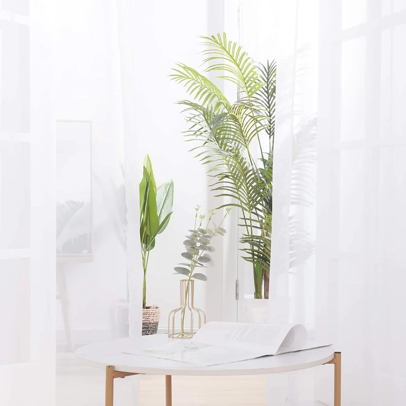 Deconovo Transparent Vorhänge Gardinen Wohnzimmer Ösenschal Kinderzimmer 2er Set