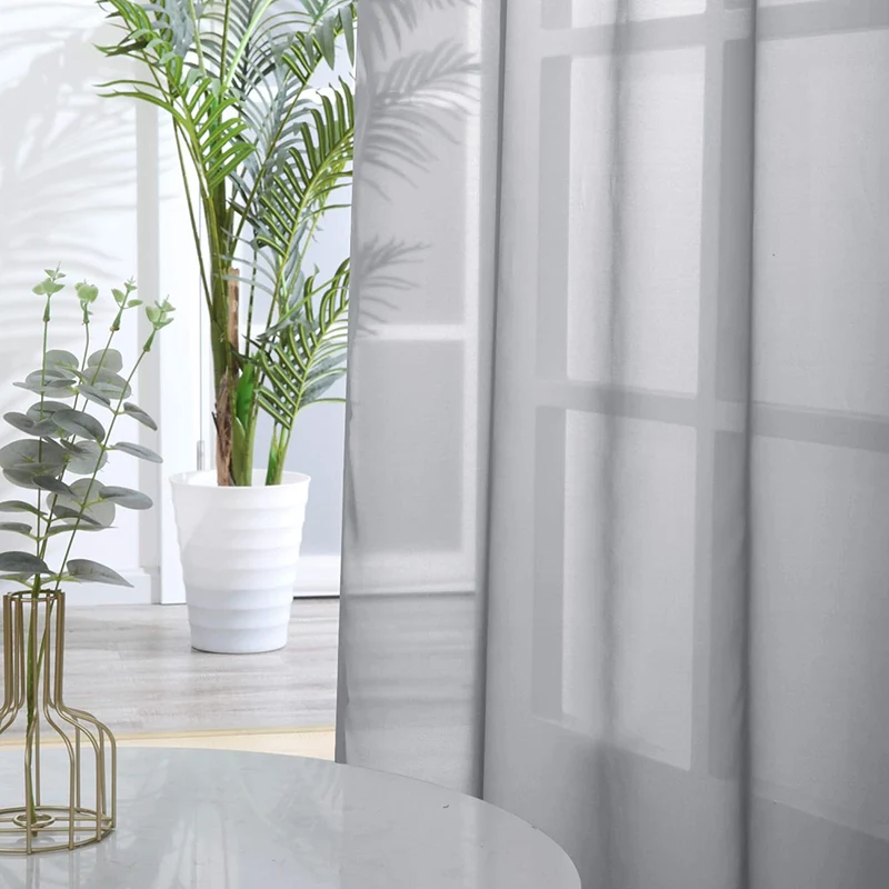 Deconovo Transparent Vorhänge Gardinen Wohnzimmer Ösenschal Kinderzimmer 2er Set