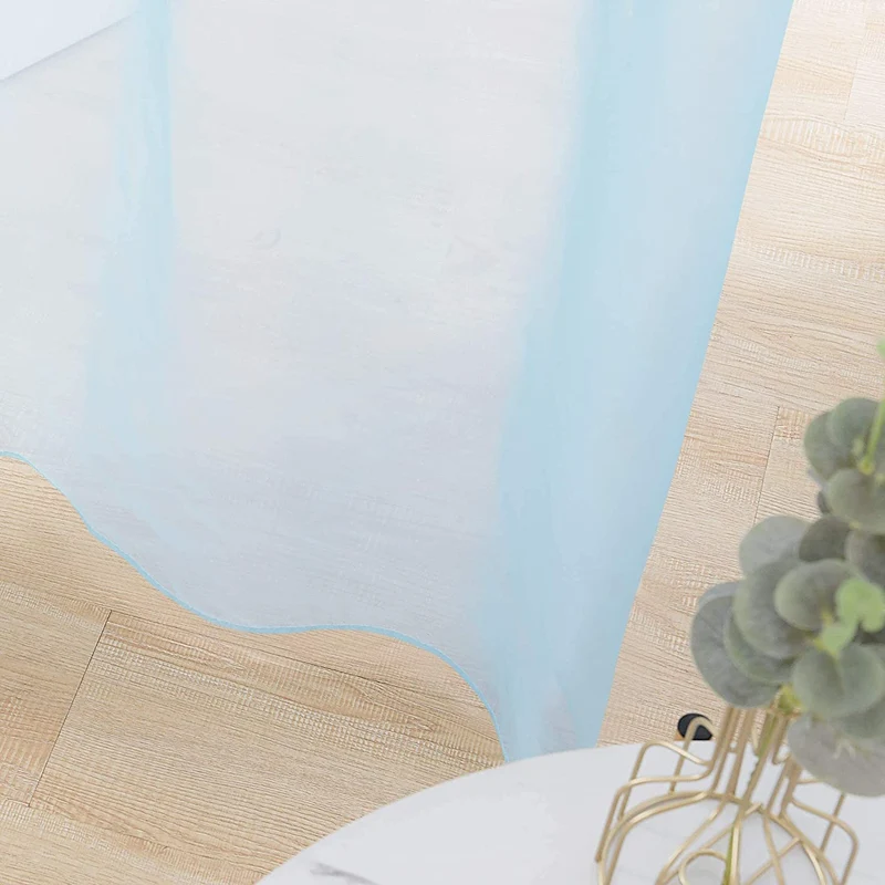 Deconovo Transparent Vorhänge Gardinen Wohnzimmer Ösenschal Kinderzimmer 2er Set