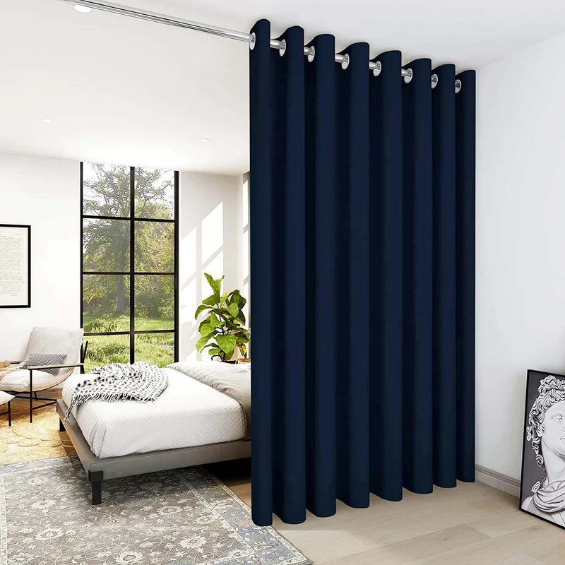 Deconovo Blickdicht Gardinen Schlafzimmer Ösen Thermovorhänge Kälteschutz, 1er Set
