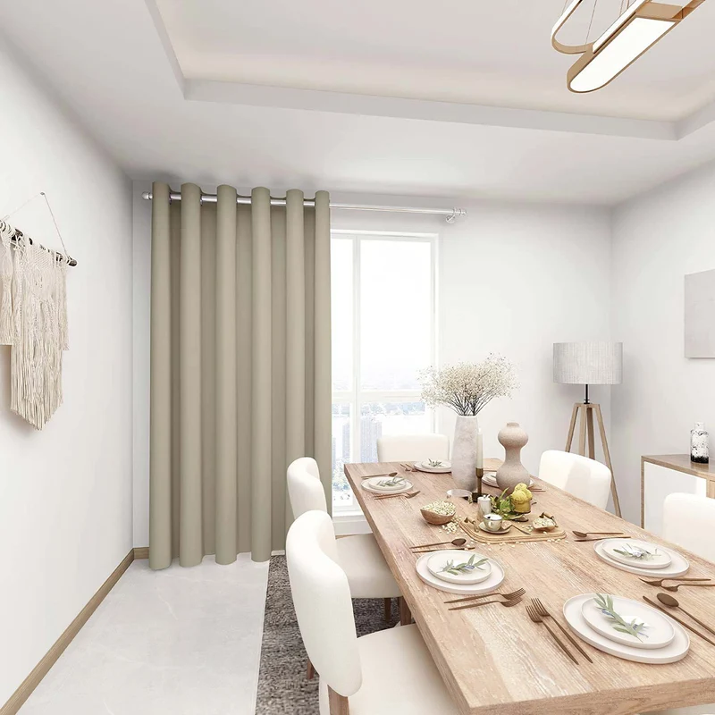Deconovo Blickdicht Gardinen Schlafzimmer Ösen Thermovorhänge Kälteschutz, 1er Set