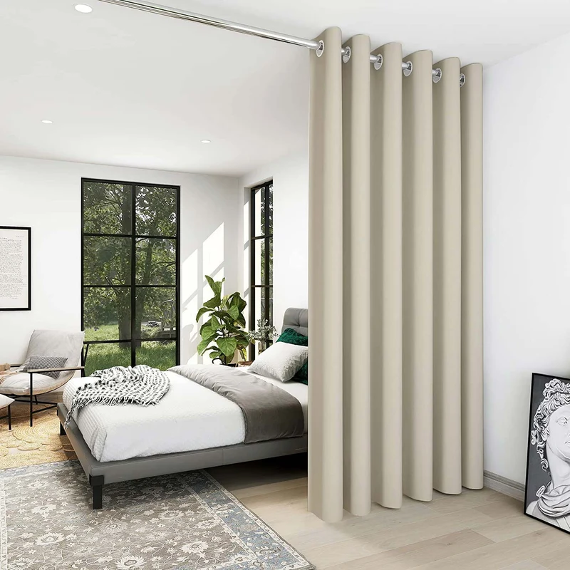 Deconovo Blickdicht Gardinen Schlafzimmer Ösen Thermovorhänge Kälteschutz, 1er Set