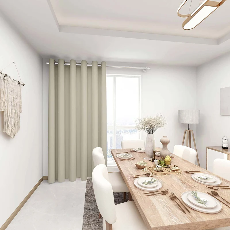 Deconovo Blickdicht Gardinen Schlafzimmer Ösen Thermovorhänge Kälteschutz, 1er Set