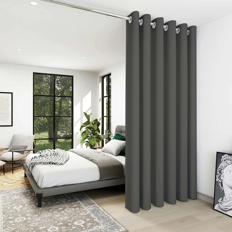 Deconovo Blickdicht Gardinen Schlafzimmer Ösen Thermovorhänge Kälteschutz, 1er Set