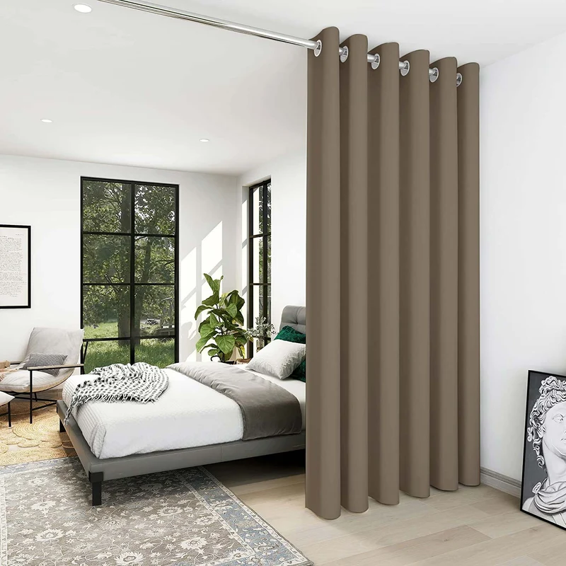 Deconovo Blickdicht Gardinen Schlafzimmer Ösen Thermovorhänge Kälteschutz, 1er Set
