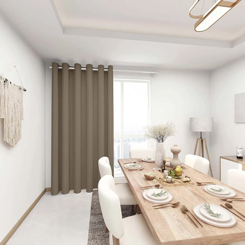 Deconovo Blickdicht Gardinen Schlafzimmer Ösen Thermovorhänge Kälteschutz, 1er Set