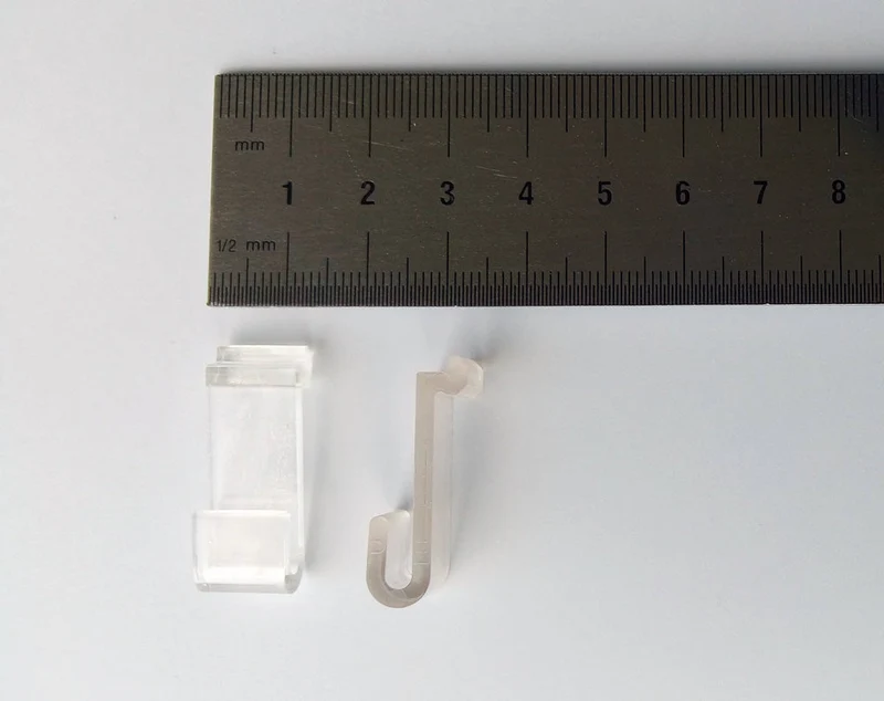 Trennwandhaken PE transparent
