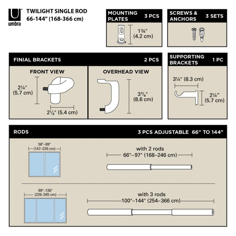 Twilight Blackout Curtain Rod