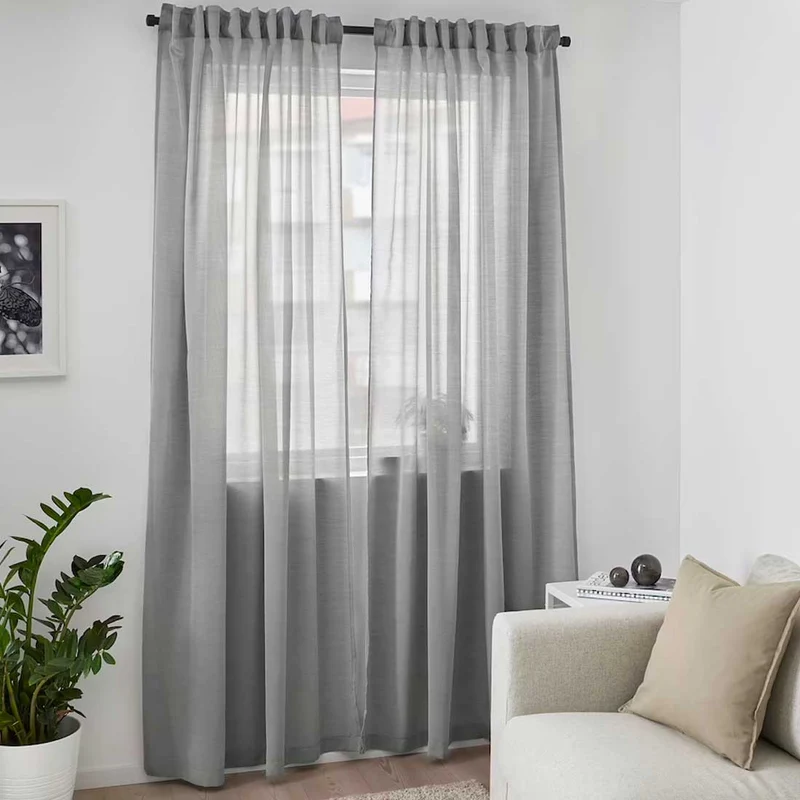 Hilja curtains 1 pair gra