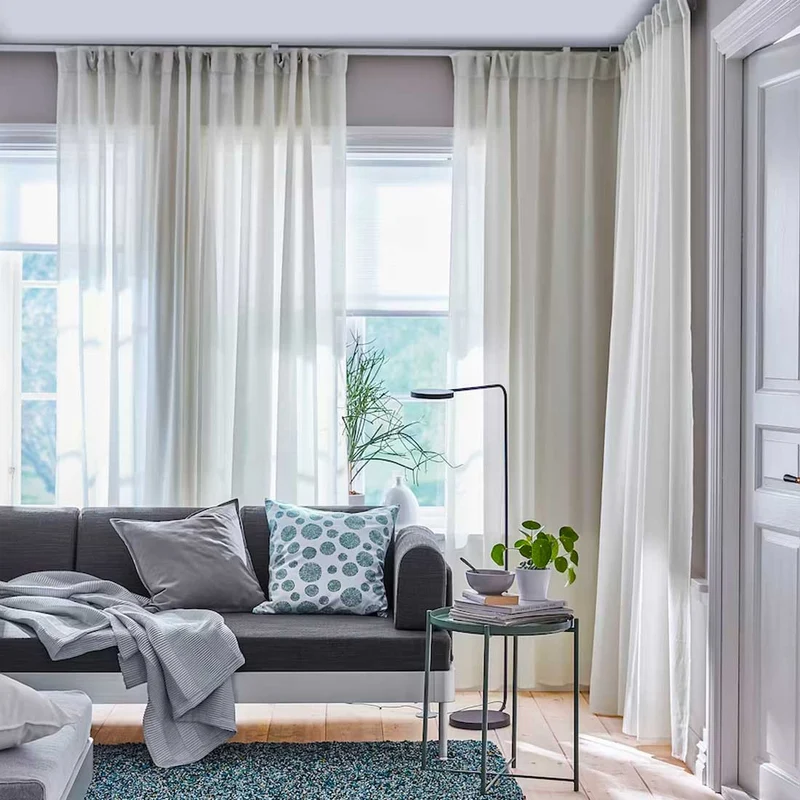 Hilja curtains 1 pair gra
