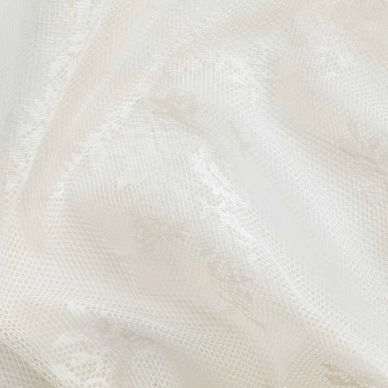 Lace curtains, 1 pair, off white