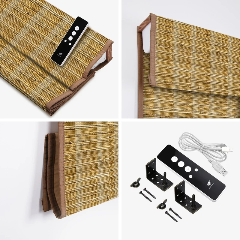 SmartWings Raffrollos aus Bambus & Holz 70% Verdunkelung Orithyia