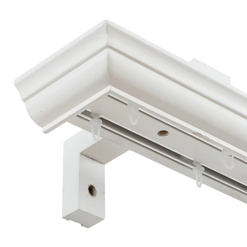 Filip Wooden Curtain Track System with Decorative Valance