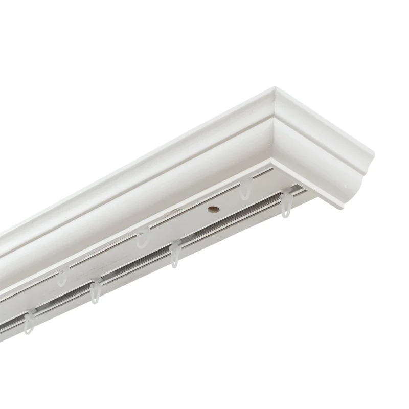 Filip Wooden Curtain Track System with Decorative Valance