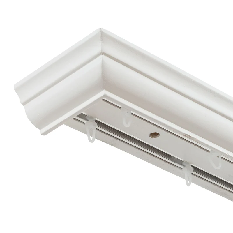 Filip Wooden Curtain Track System with Decorative Valance