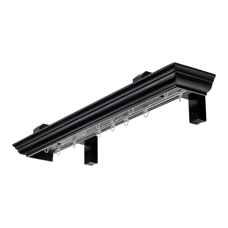 Filip Wooden Curtain Track System with Decorative Valance