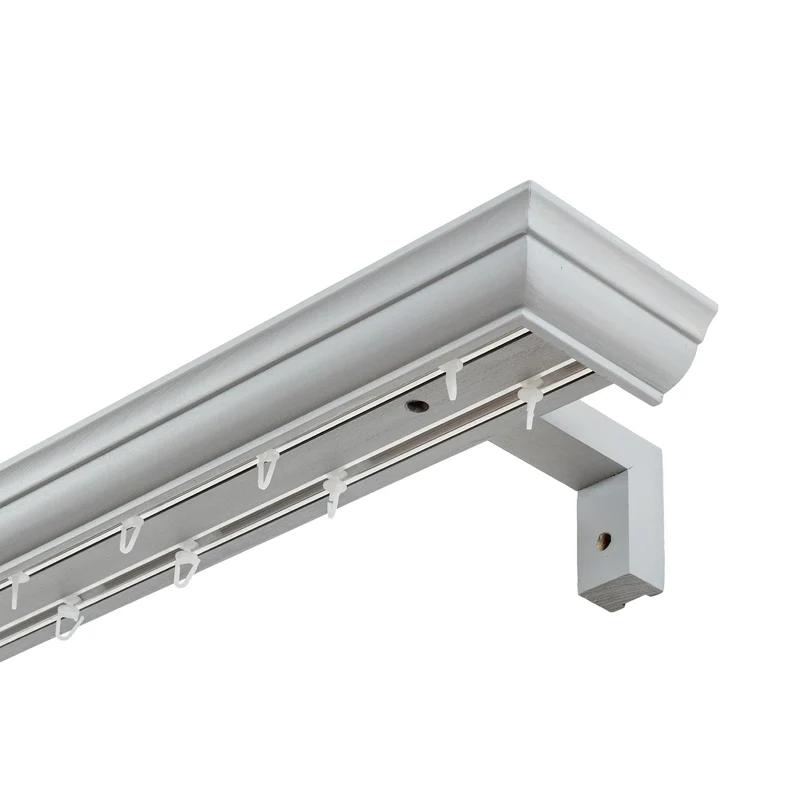 Filip Wooden Curtain Track System with Decorative Valance