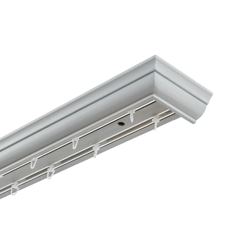 Filip Wooden Curtain Track System with Decorative Valance