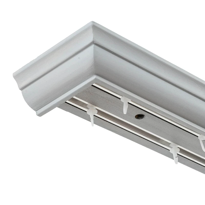 Filip Wooden Curtain Track System with Decorative Valance
