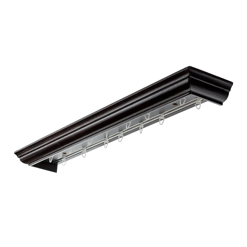 Filip Wooden Curtain Track System with Decorative Valance