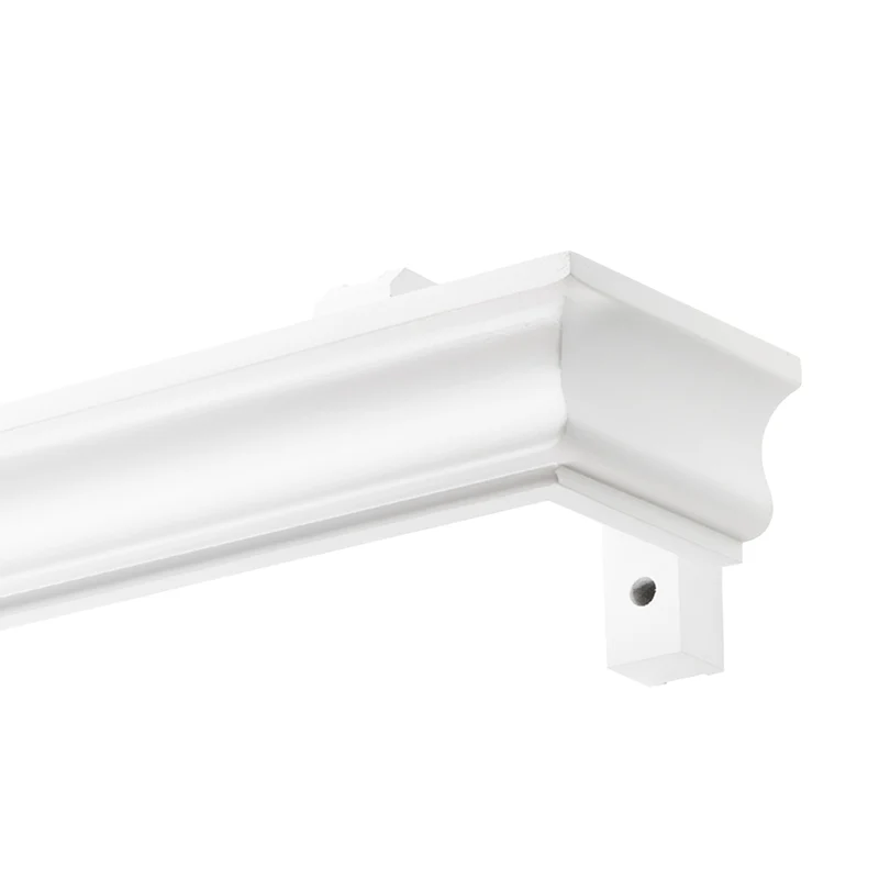 Athena Wooden Curtain Track System with Decorative Valance