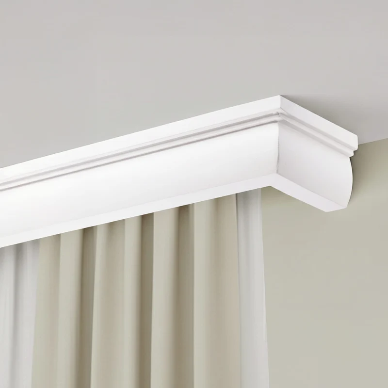 Firenze Wooden Curtain Track System with Decorative Valance