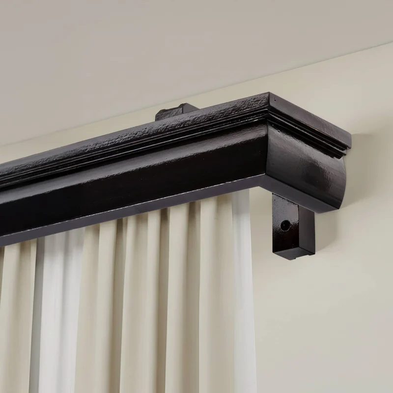 Firenze Wooden Curtain Track System with Decorative Valance