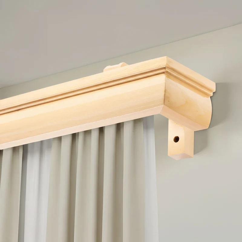 Firenze Wooden Curtain Track System with Decorative Valance