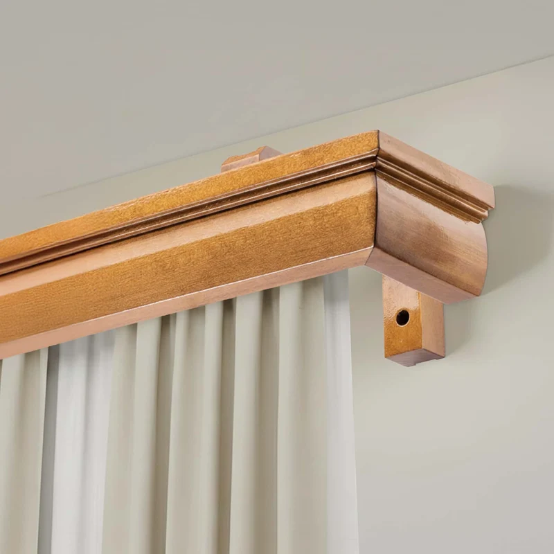 Firenze Wooden Curtain Track System with Decorative Valance