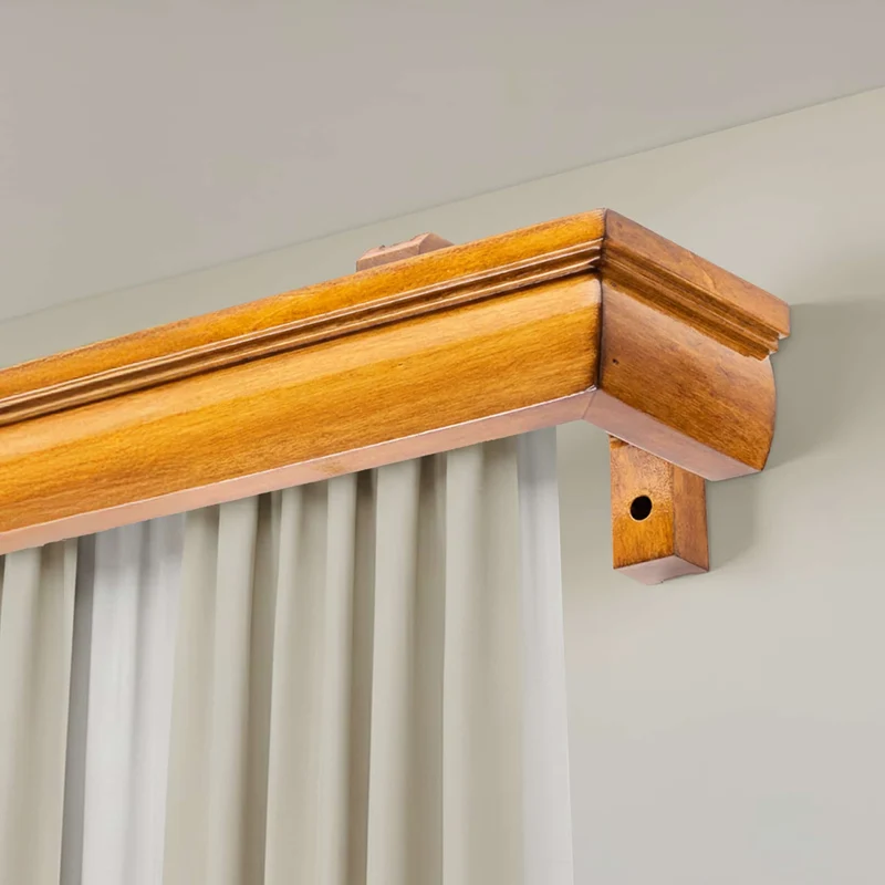 Firenze Wooden Curtain Track System with Decorative Valance