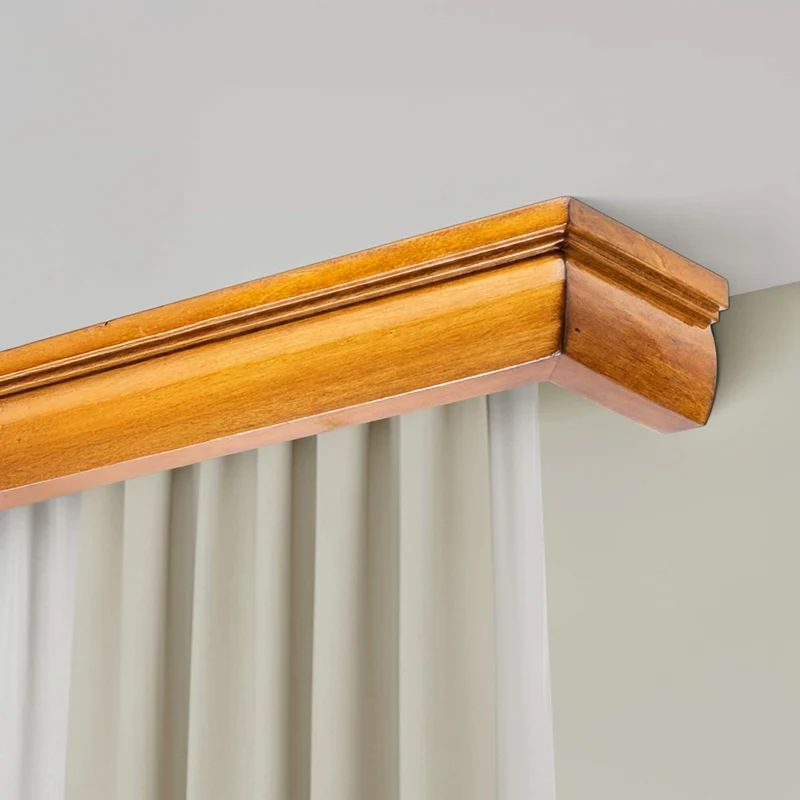 Firenze Wooden Curtain Track System with Decorative Valance
