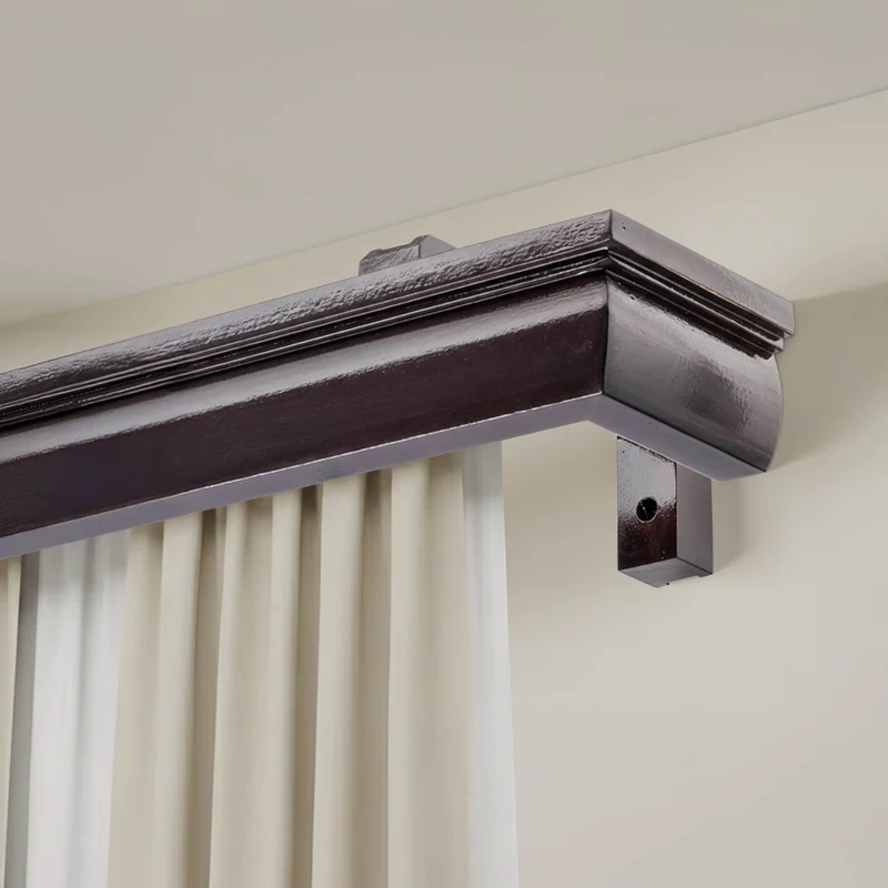 Firenze Wooden Curtain Track System with Decorative Valance