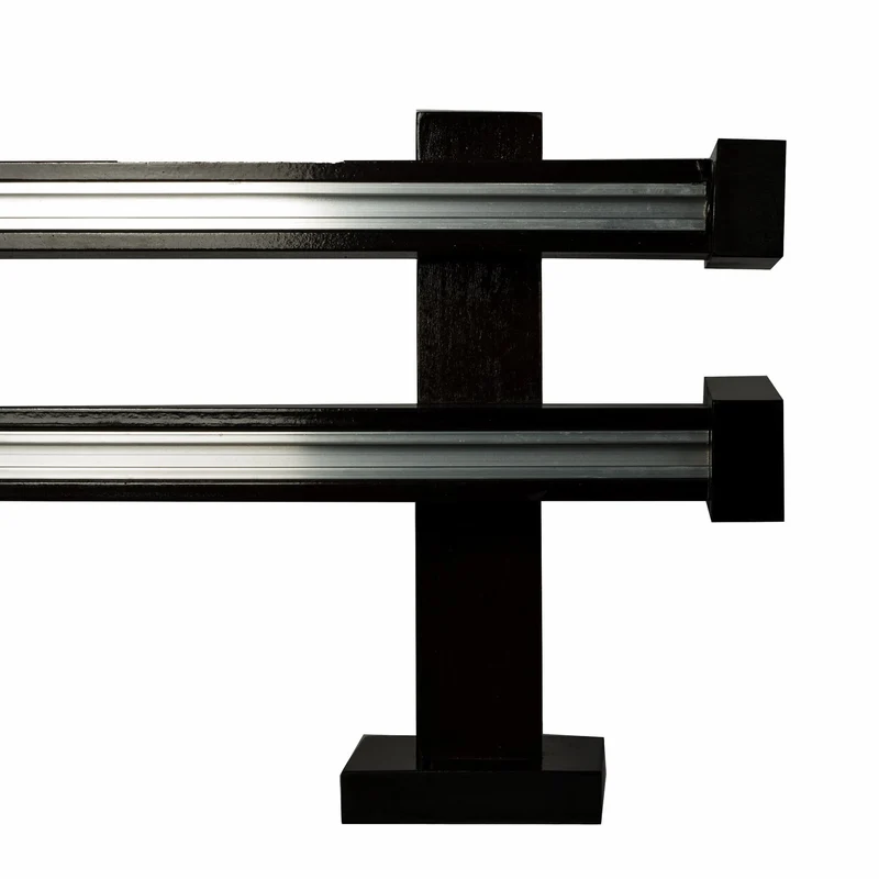 Dalia Double Wooden Curtain Rod with Aluminum Track