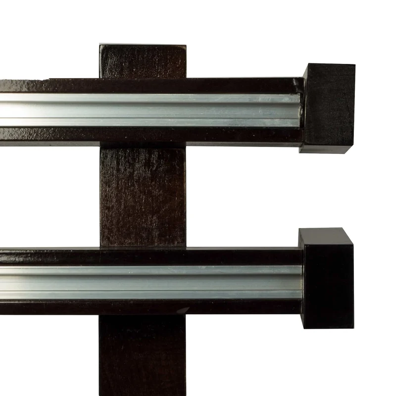 Dalia Double Wooden Curtain Rod with Aluminum Track