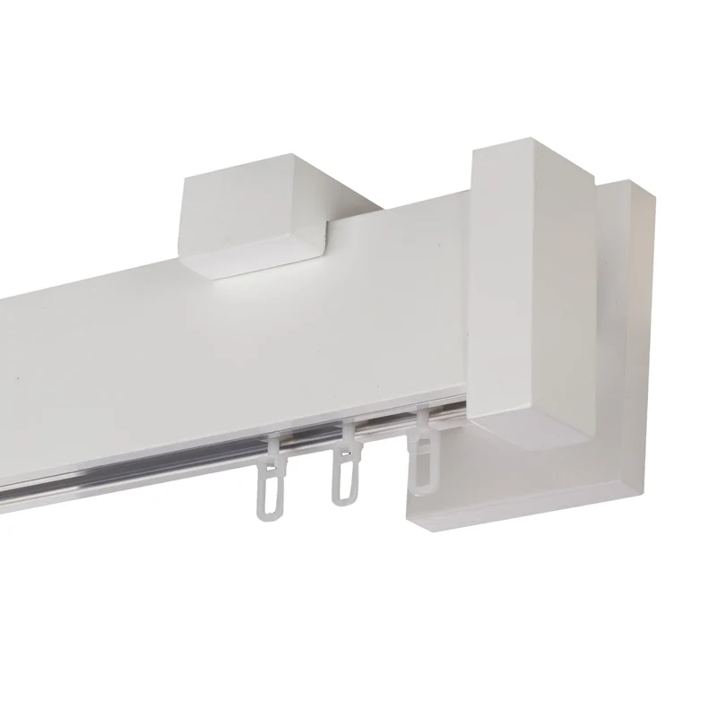 Dalia Wooden Curtain Rod with Aluminum Track