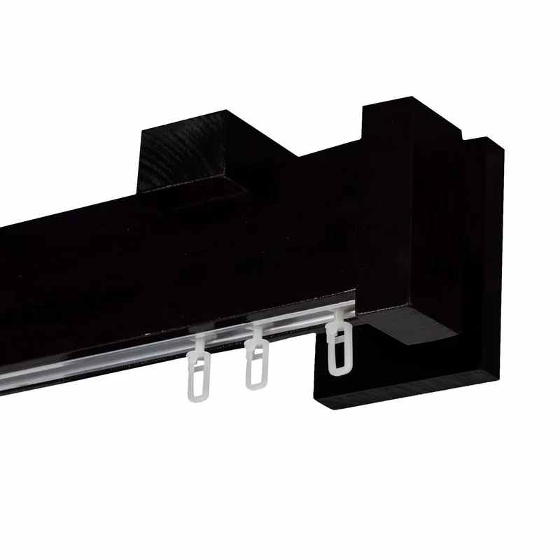 Dalia Wooden Curtain Rod with Aluminum Track
