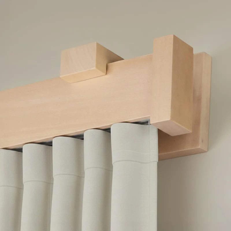 Dalia Wooden Curtain Rod with Aluminum Track