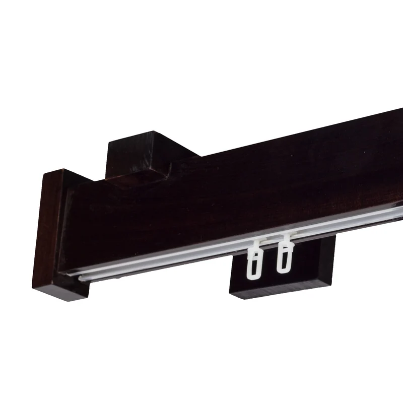 Dalia Wooden Curtain Rod with Aluminum Track